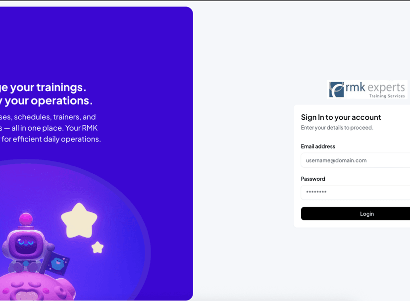RMK Admin Dashboard