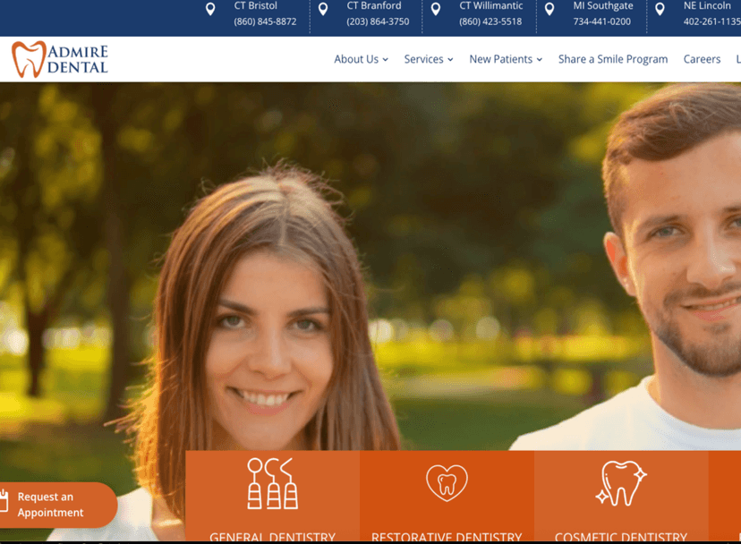 Admire Dental Website