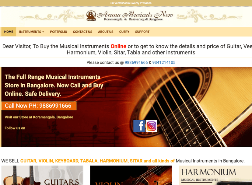 Aruna Musical Website