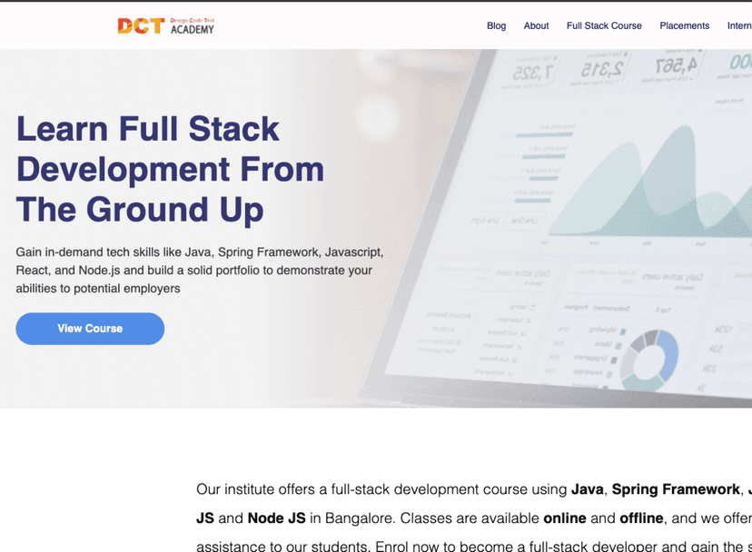 DCT Academy Website