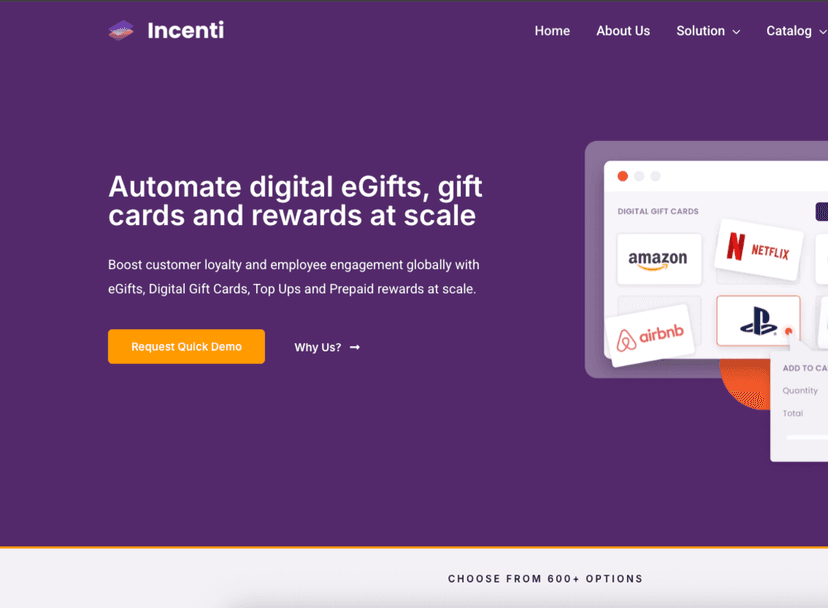 Incenti Website